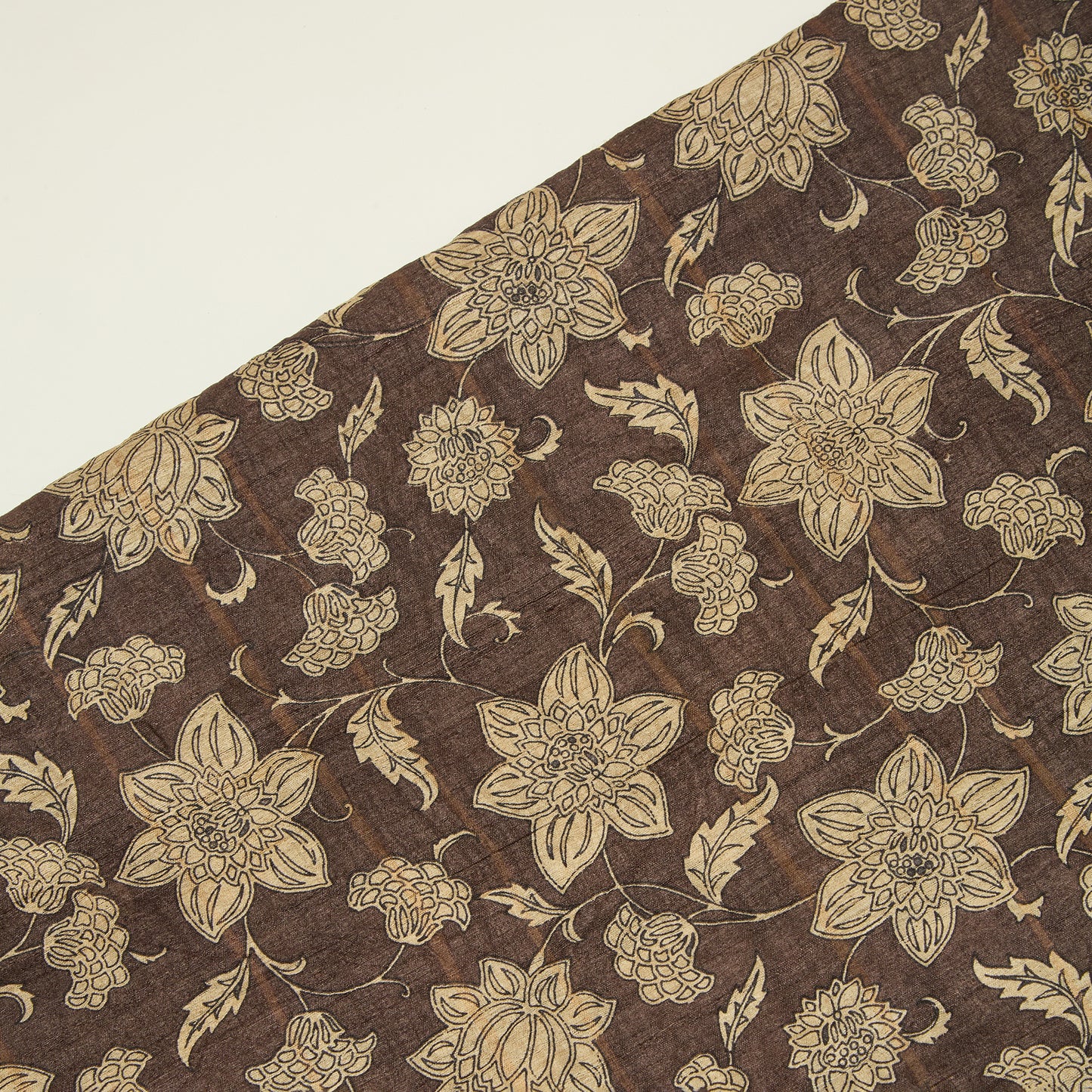 Dusty Grey Tussar Silk Printed Suit with Tussar Silk Dupatta