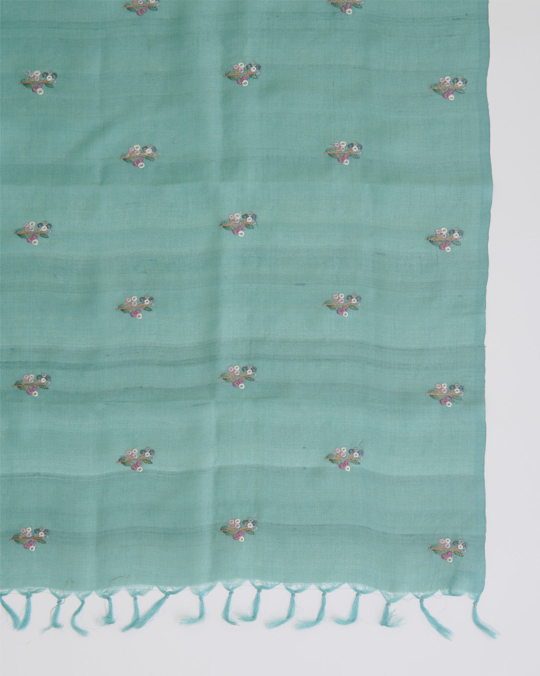 Tussar Silk Kurta Suit with Resham Embroidery Sea Green