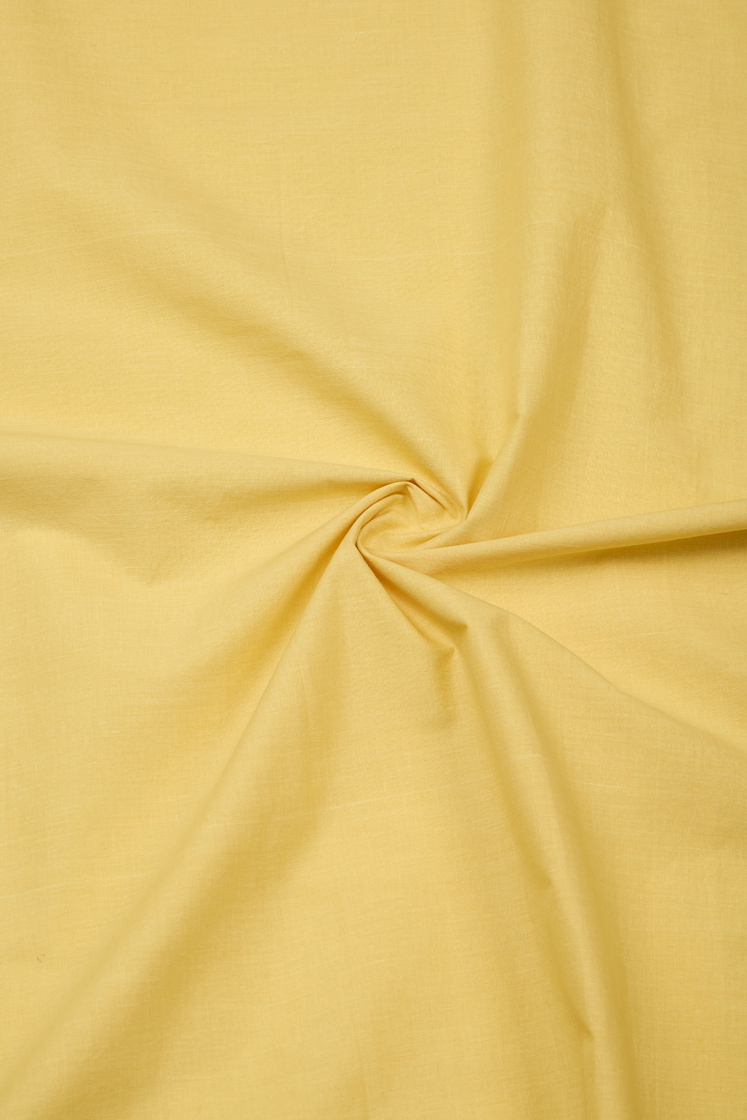 Yellow Linen Kurta Set with French Knot & Pearl Embroidery