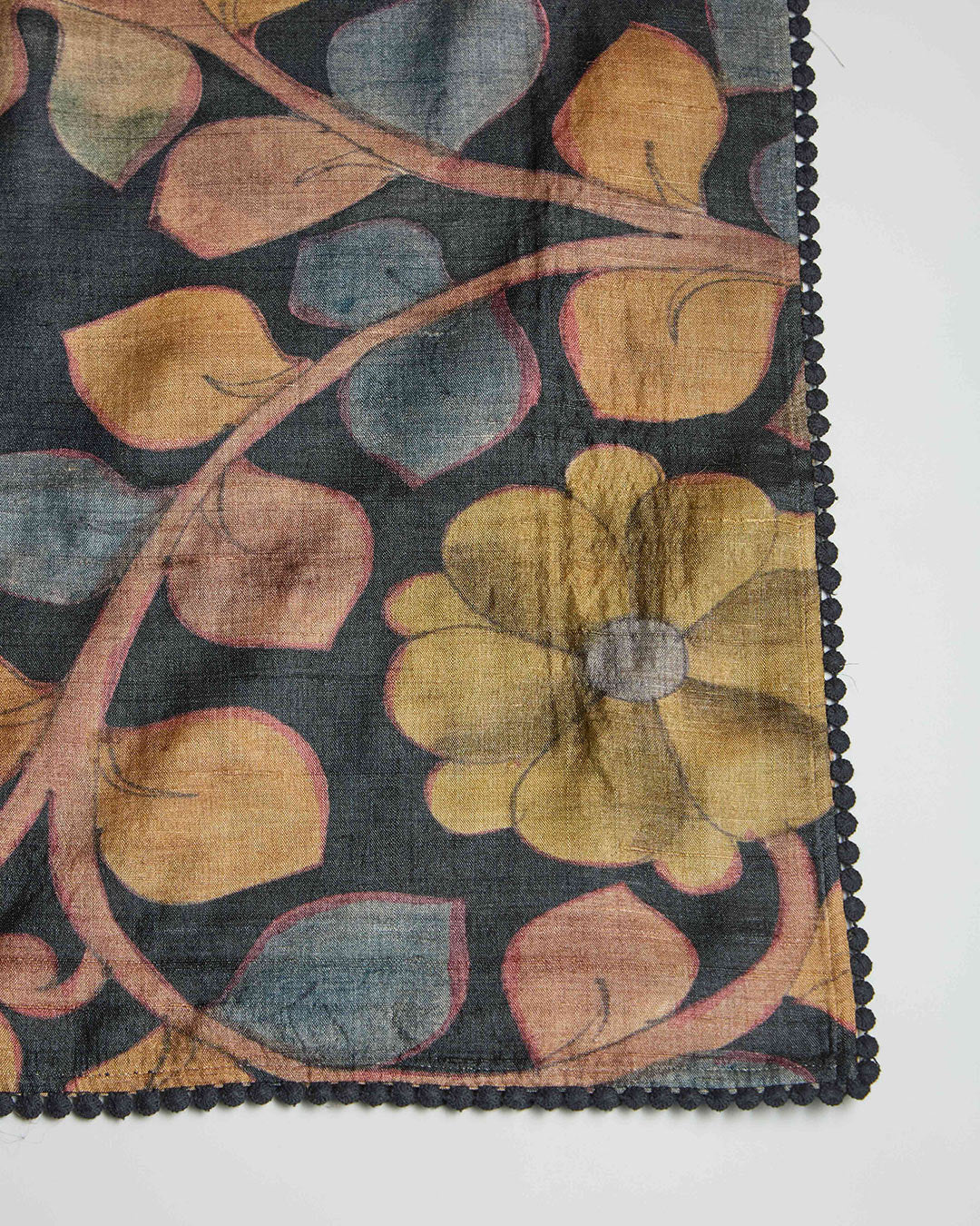 Brown Tussar Silk Kurta Set with Badla Work & Kalamkari Dupatta