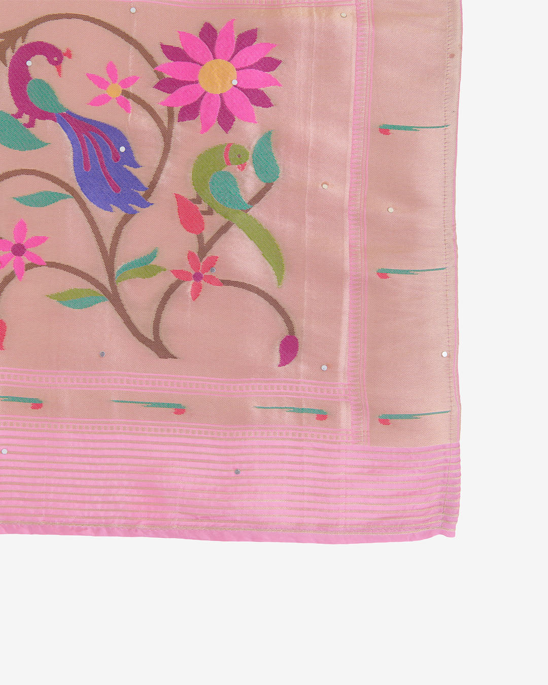 Rose Pink Organza Kurta with Zardozi & Sequin Embroidery and Organza Dupatta