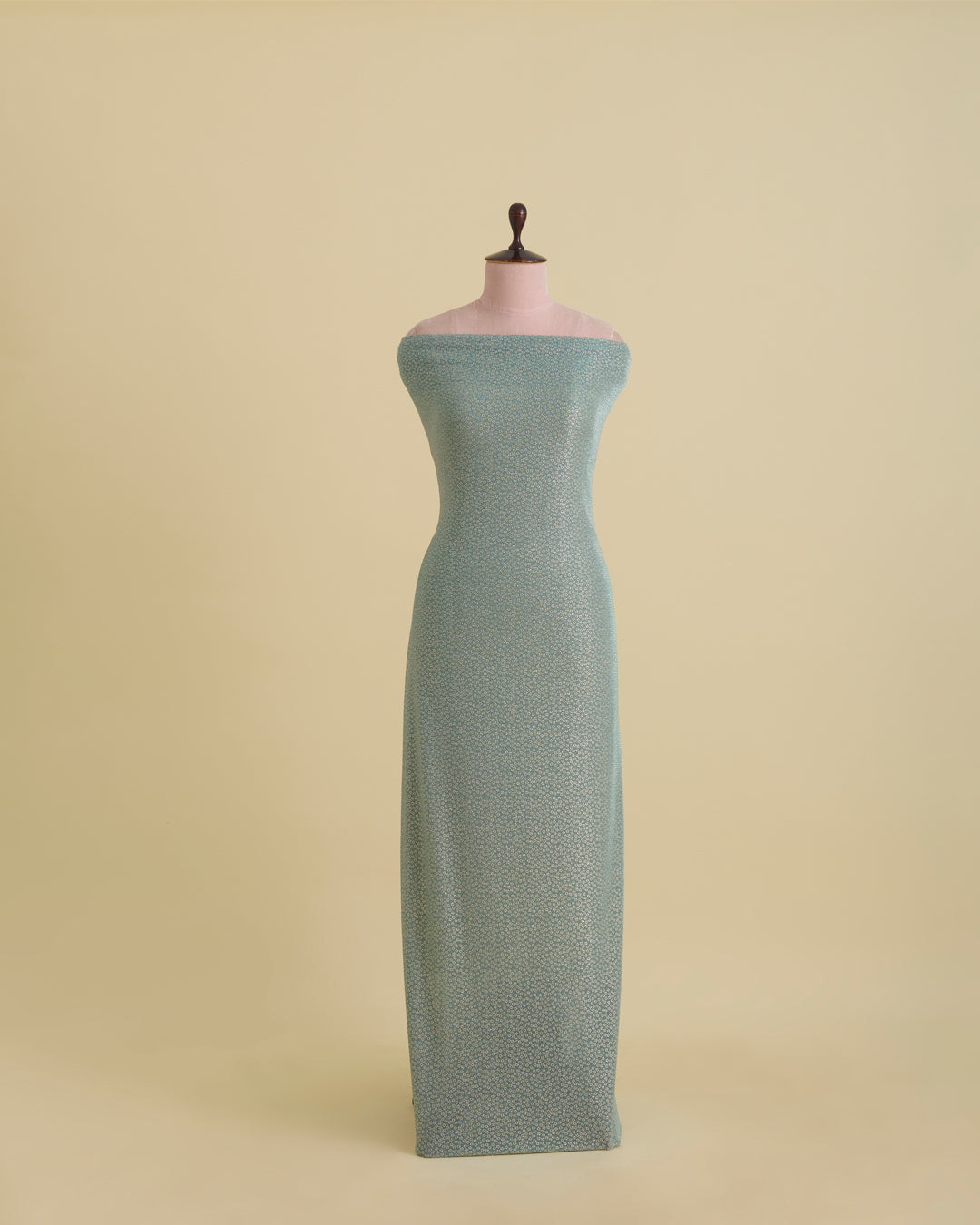 Wrinkled Shimmer Foil Buti Fabric – Dusty Blue