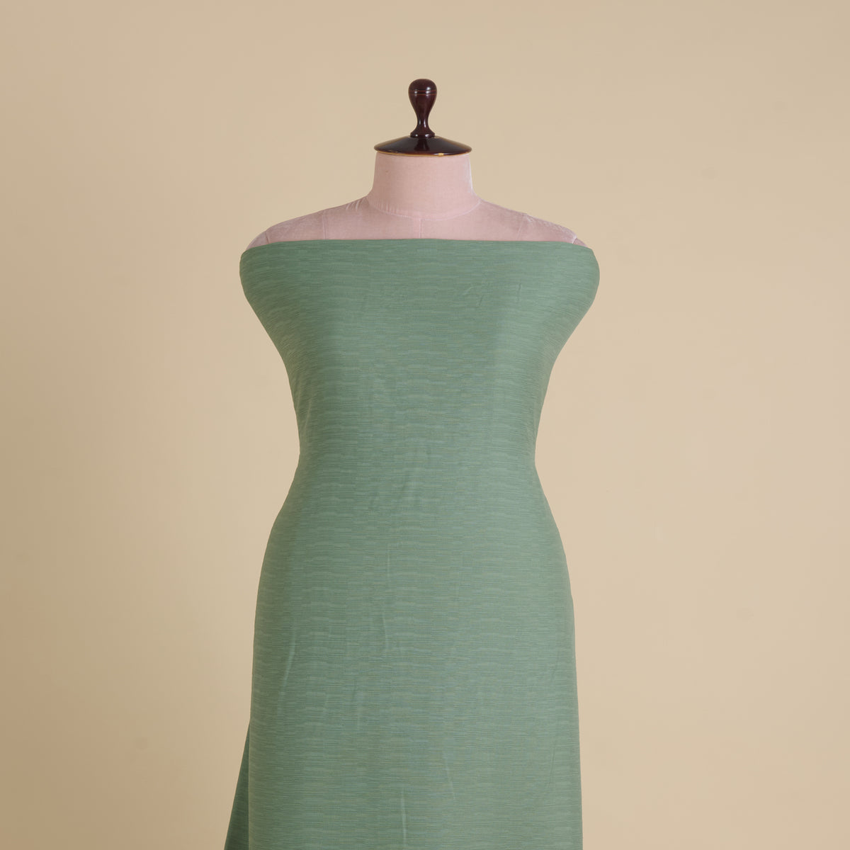 Sea Green Wrinkled Shimmer Viscose Fabric