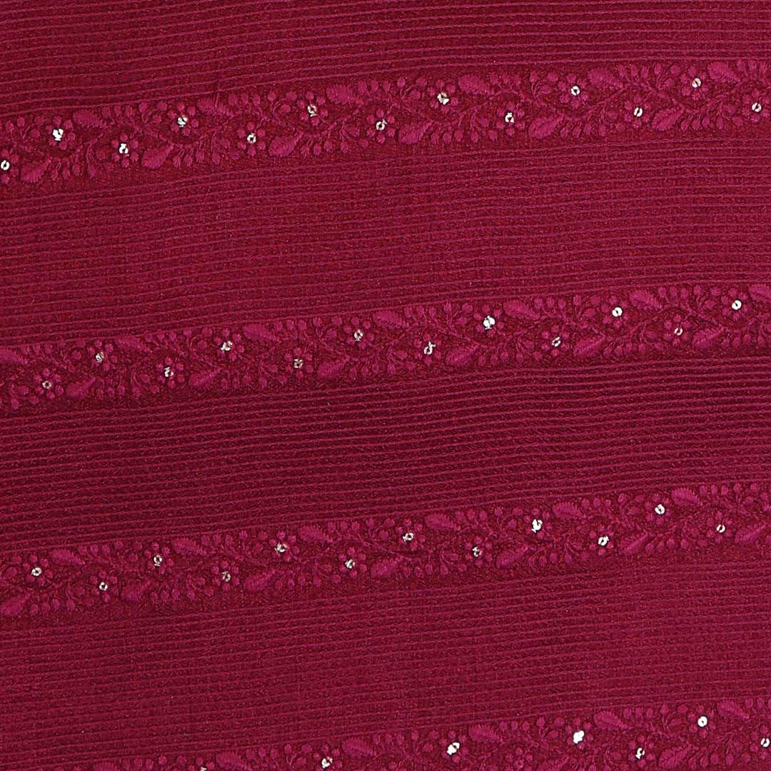 Maroon Slub Silk Fabric