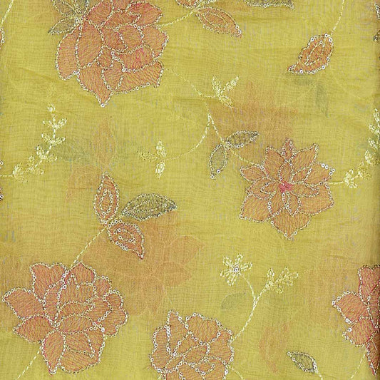 Light Yellow Fine Chanderi