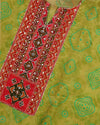 Lime Green Opada Silk Bandhej Kurta Set with Dupatta
