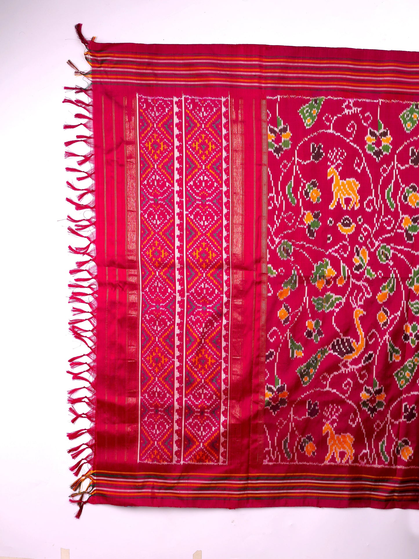 Silk Patola Ikat Woven Dupatta