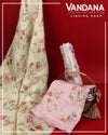 Chanderi Tissue Floral Printed Dupattas – Pink, Light Pink & Pastel Green