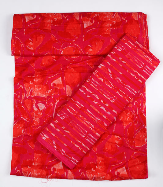 Silk Habutai Jaal Printed Fabric