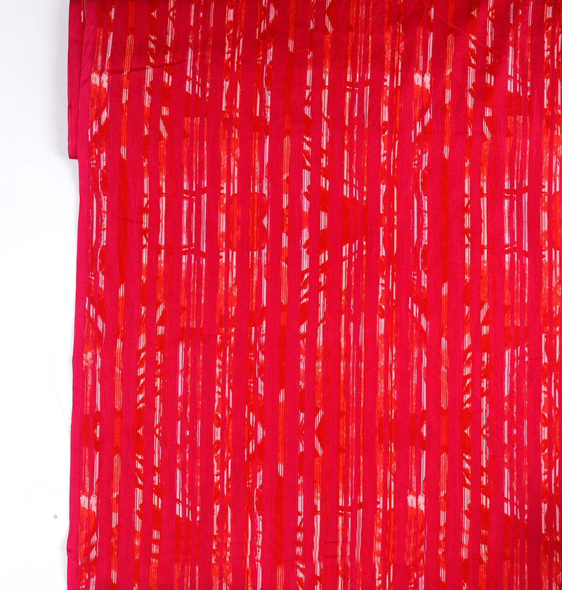 Silk Habutai Jaal Printed Fabric