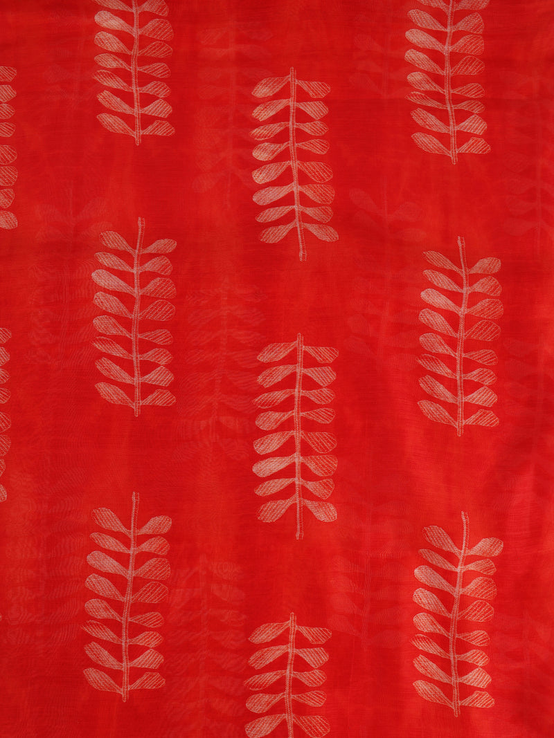 Silk Chanderi Big Buta Printed Fabric