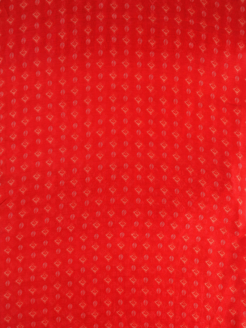 Silk Chanderi Small Buta Printed Fabric