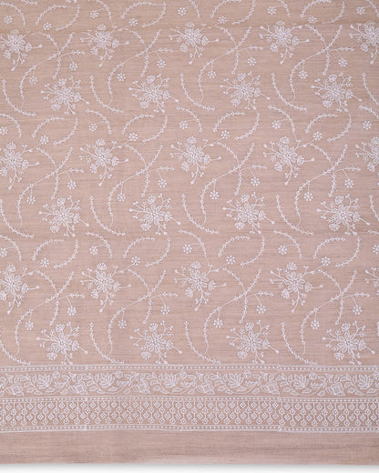 Tussar Munga Tussar Suit with Thread Embroidery & Dupatta Set