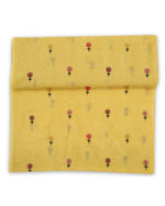 Gauze Linen Multi Thread Buta Embroidered Fabric
