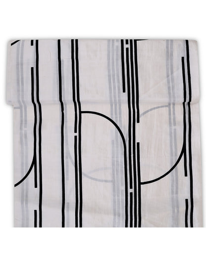 Handloom Dupion Abstract Printed Fabric