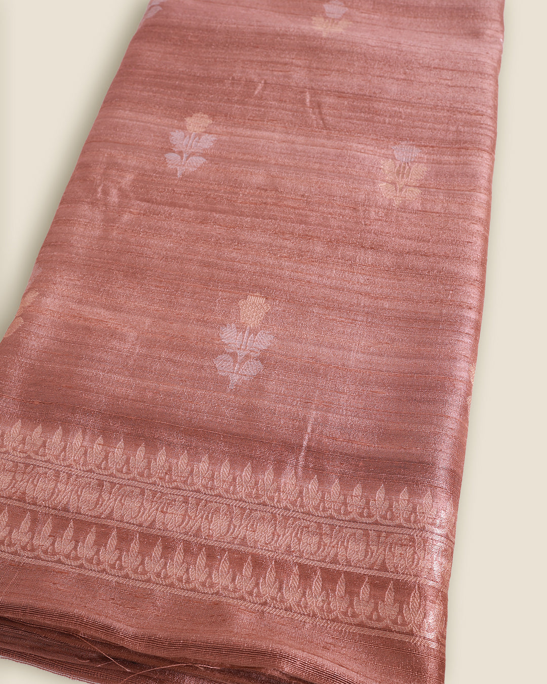 Brown Raw Silk Hand Woven Kurta with Yellow Organza Dupatta & Bottom Suit
