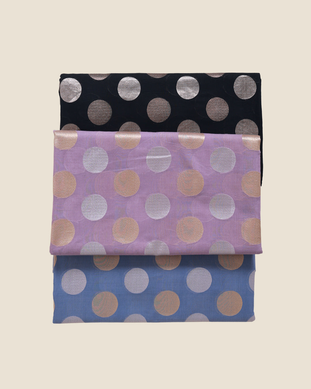 Chanderi G/S Polka Dot Woven Fabric