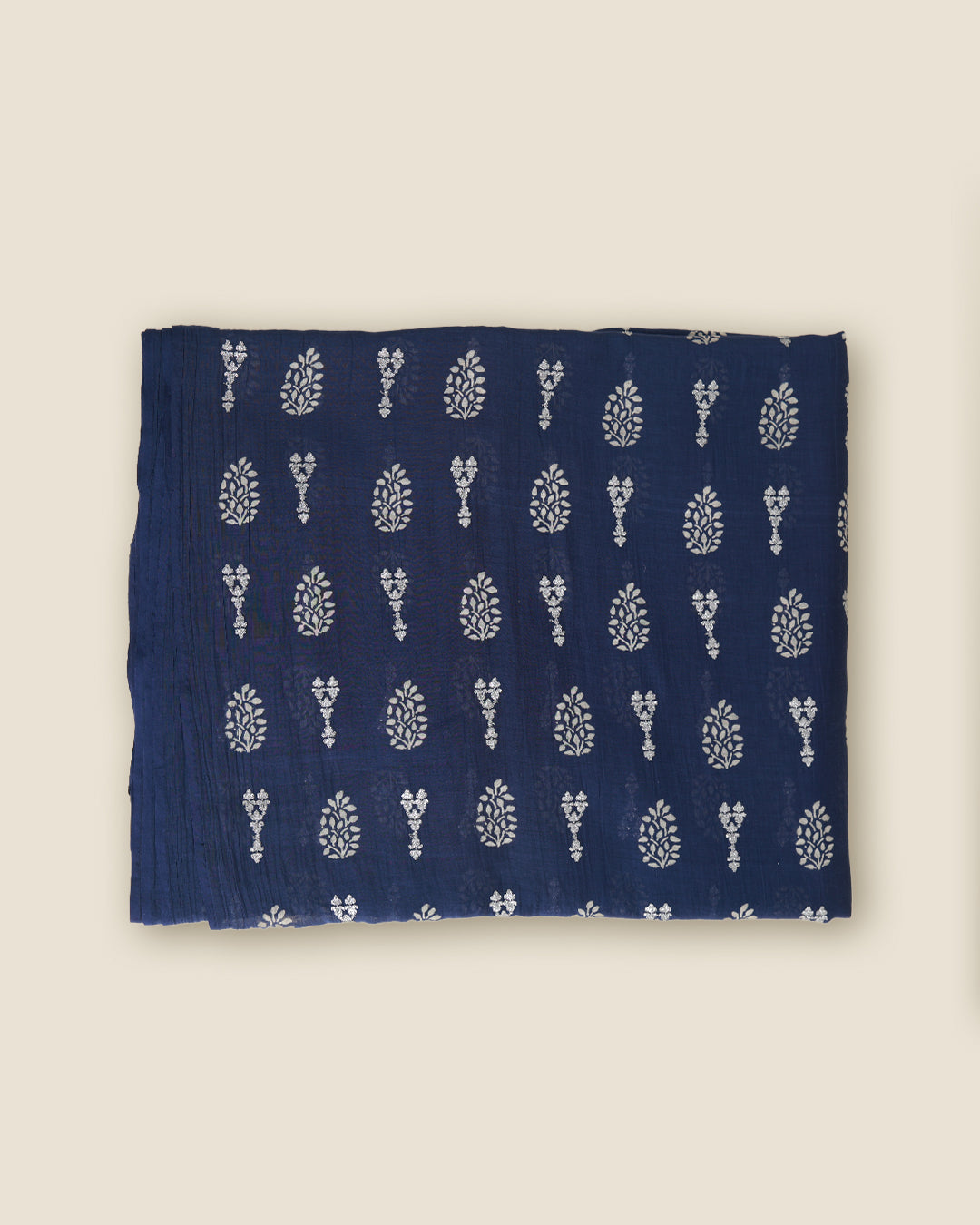 Chanderi Printed Dori Buti Embroidery Fabric