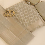Brown Chanderi Woven Suit with Matching Dupatta