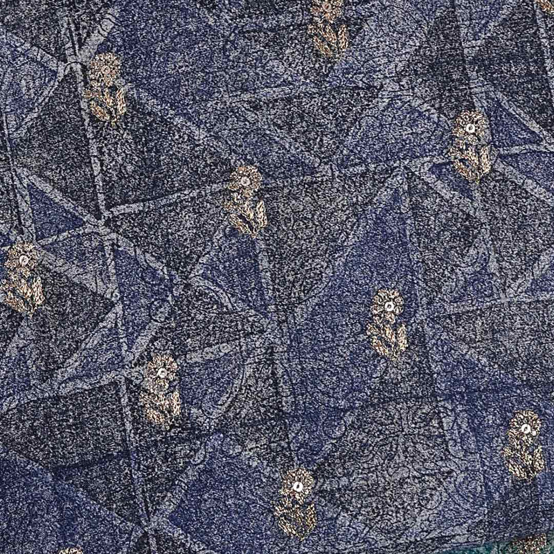 Lavender Spun Tussar with Kasab Motif Embroidery