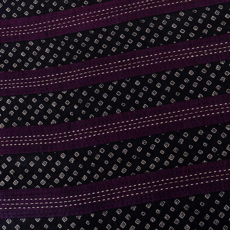 Purple Spun Tussar Bandhej Print