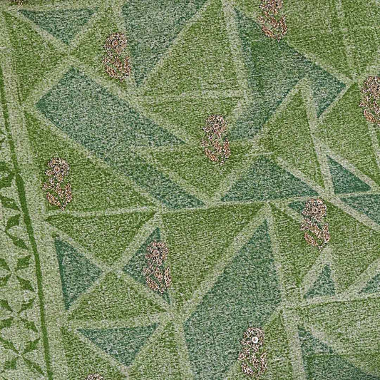 Light Green Spun Tussar with Kasab Motif Embroidery
