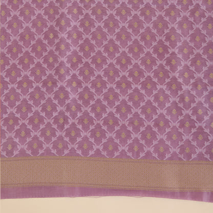 Dusty Mauve Chanderi Woven Suit with Dusty Peach Dupatta