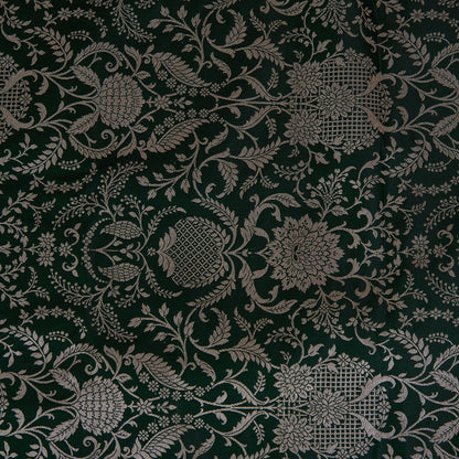 Bottle Green Khin Khwab Brocade Fabric