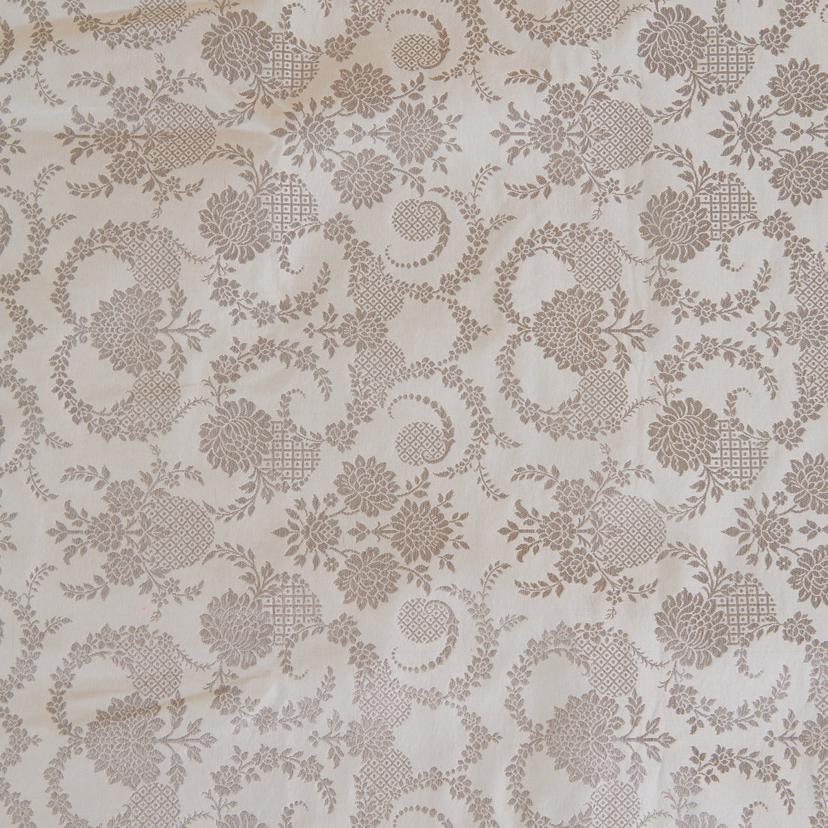 Silver Khin Khwab Brocade Fabric