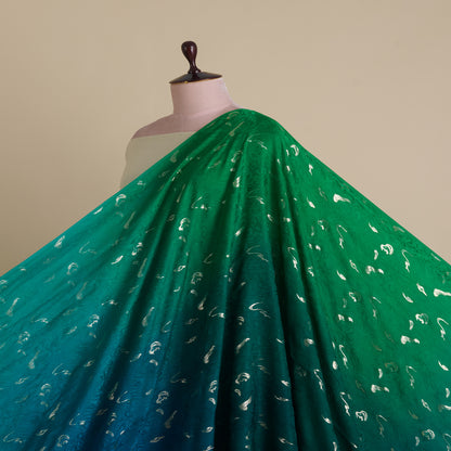 4-D Double Georgette Jacquard with Lurex Abstract Fabric