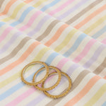 Multi 56 Width Cotton Linen Stripes Printed Fabric