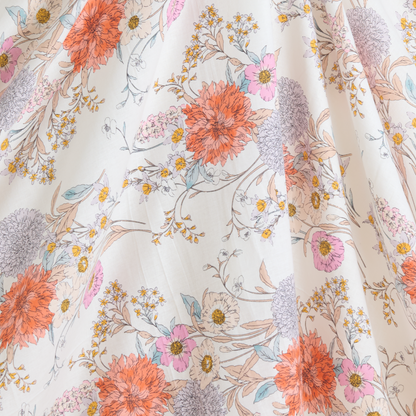 Off White Multicolor Khin Khwab Brocade Woven Fabric – 36 Inch Width