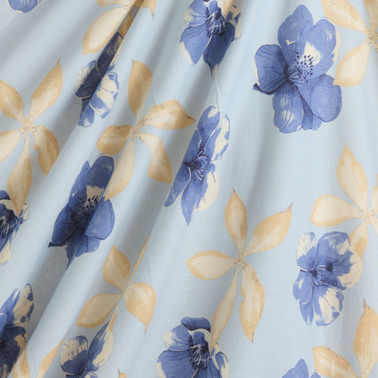Powder Blue Khin Khwab Brocade Woven Fabric – 36 Inch Width