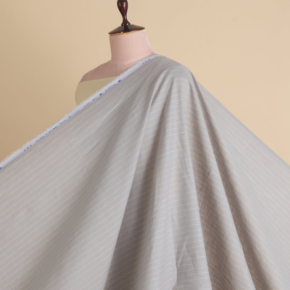 Grey 60 Lea Linen Melbourne Stripes Fabric
