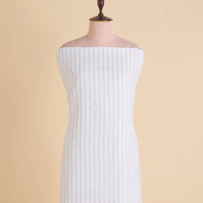 White Beige 60 Lea Linen Melbourne Stripes Fabric
