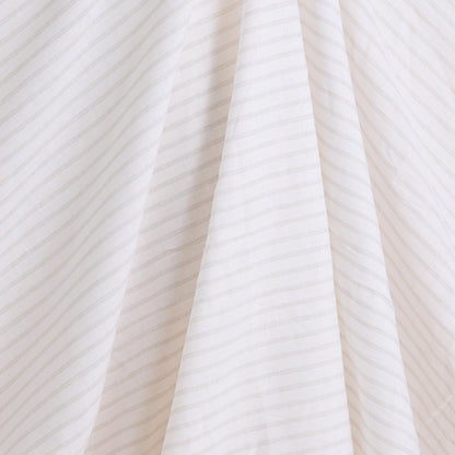 White Beige 60 Lea Linen Melbourne Stripes Fabric