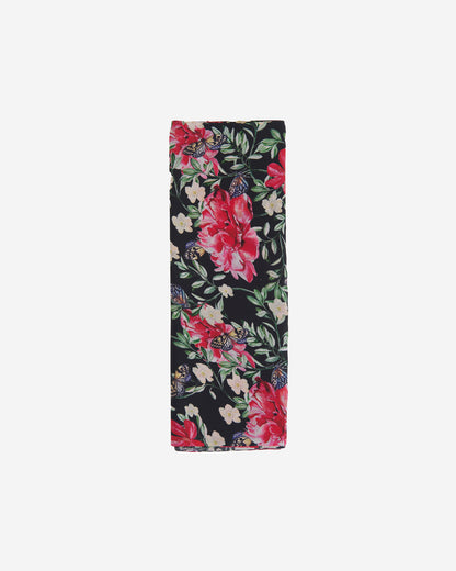 Black Crepe Digital Floral Printed Fabric