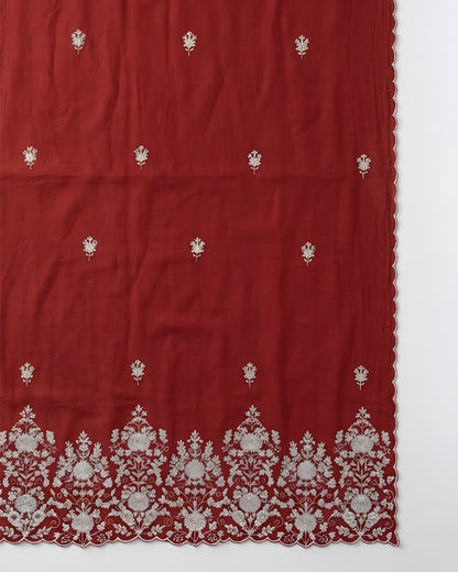 Fine Chanderi Kasab Dori Gota Buta Pallu Dupatta