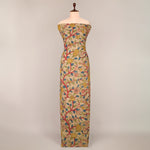 Beige Assam Kalamkari Jaal Hand Printed Fabric