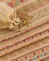 Beige Art Dupion Multi Brocade Fabric