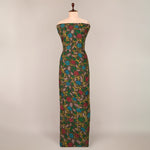 Charcoal Assam Kalamkari Jaal Hand Printed Fabric