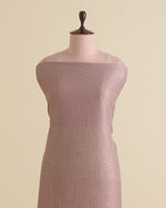 Onion Pink Art Organza Tissue Kasab Checks Fabric