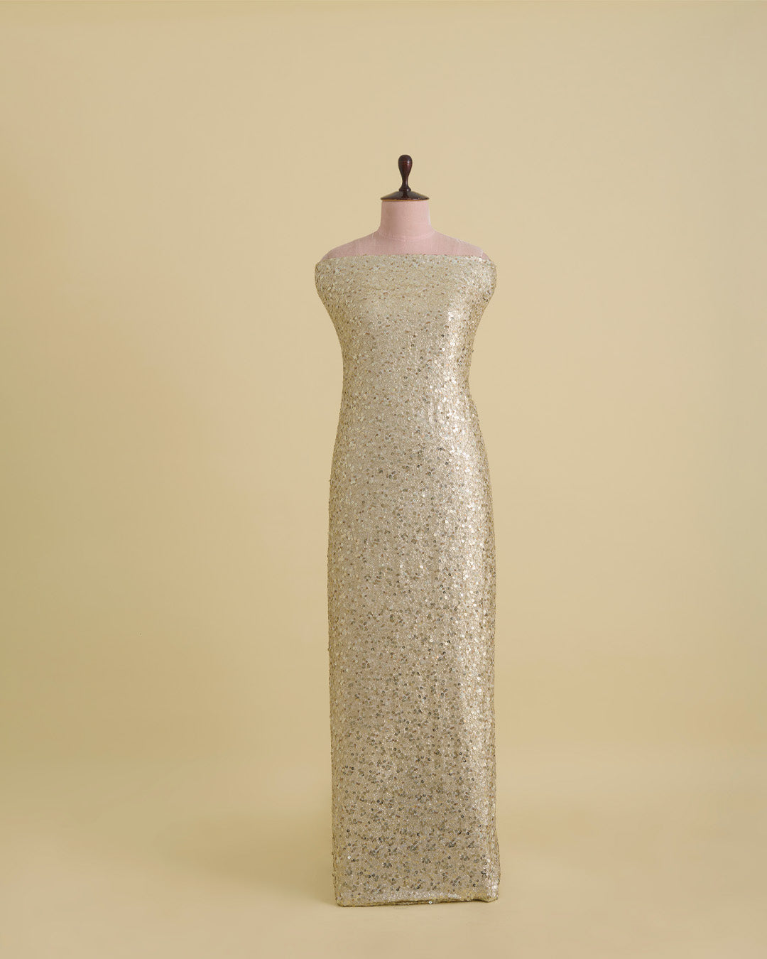 Art Georgette Khichdi Sequins Embroidery Fabric – Off White