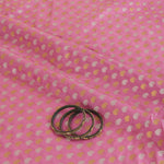 Onion Pink Brocade Gold & Silver Woven Butti Fabric