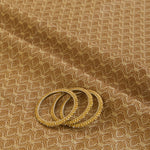 Off White Brocade Antique Zari Jaal Minakari Woven Fabric