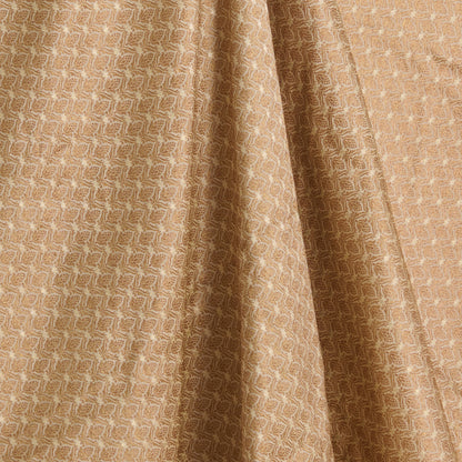 Off White Brocade Antique Zari Jaal Minakari Woven Fabric