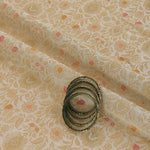 Offwhite Brocade Jaal Mina Fabric