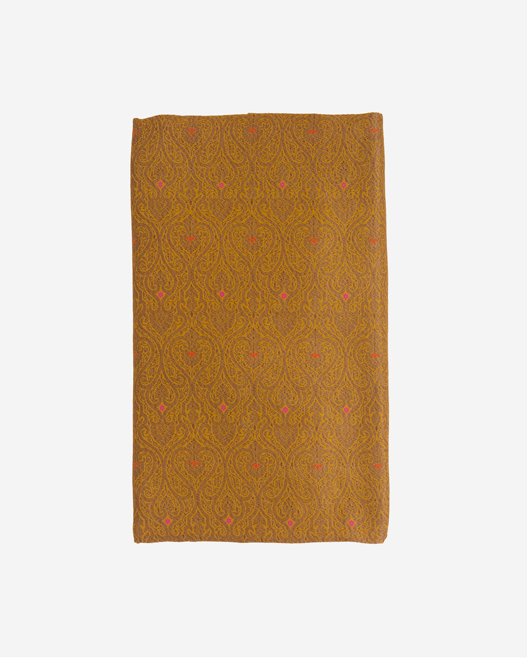 Mustard Brocade Antique Zari Jaal with Minakari