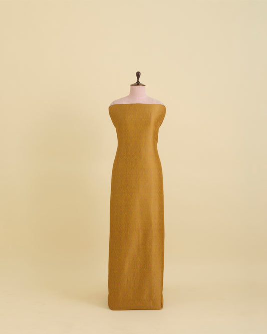 Mustard Brocade Antique Zari Jaal with Minakari