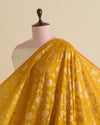 Mustard Brocade Gold Jaal Mina Fabric